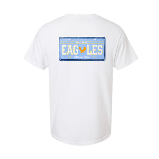 The Eagles License Plate | Adult White Tee