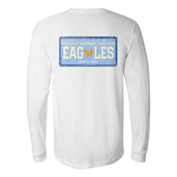The Eagles License Plate | Adult White Long Sleeve Tee