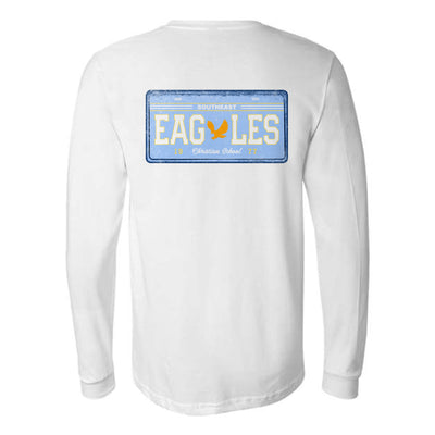 The Eagles License Plate | Adult White Long Sleeve Tee