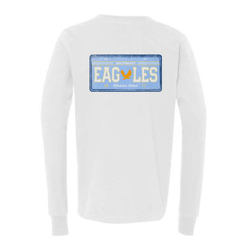 The Eagles License Plate | Youth White Long Sleeve Tee