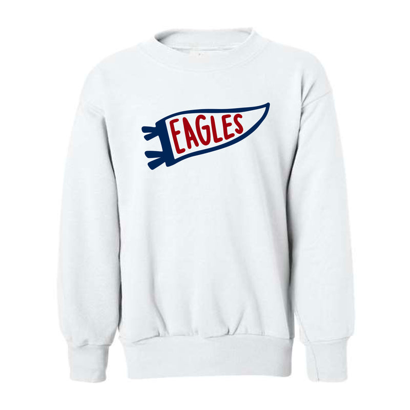 The Eagles Pennant | Youth White Sweatshirt