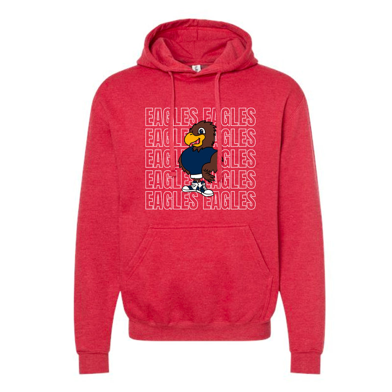 The Eagles Repeat | Youth Heather Red Hooded Sweatshirt