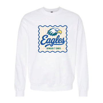 The Eagles Stripes | Adult White Crewneck Sweatshirt