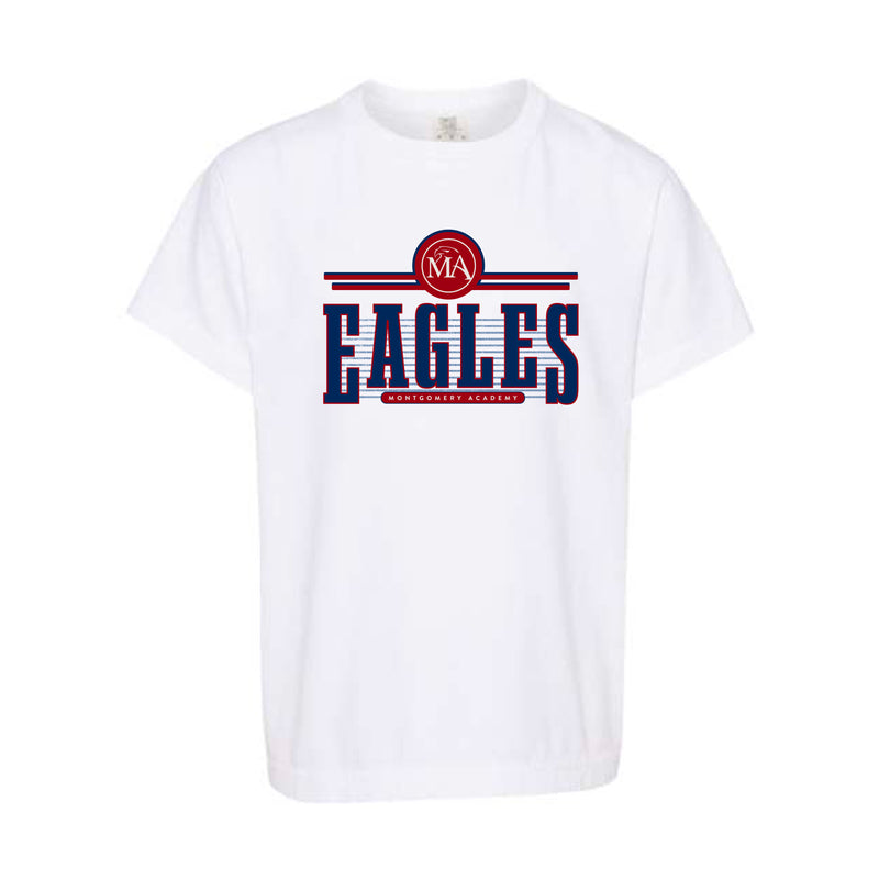 The Eagles Stripes | White Youth Tee