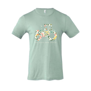 The Eat Sleep Farm | Adult Dusty Blue Tee