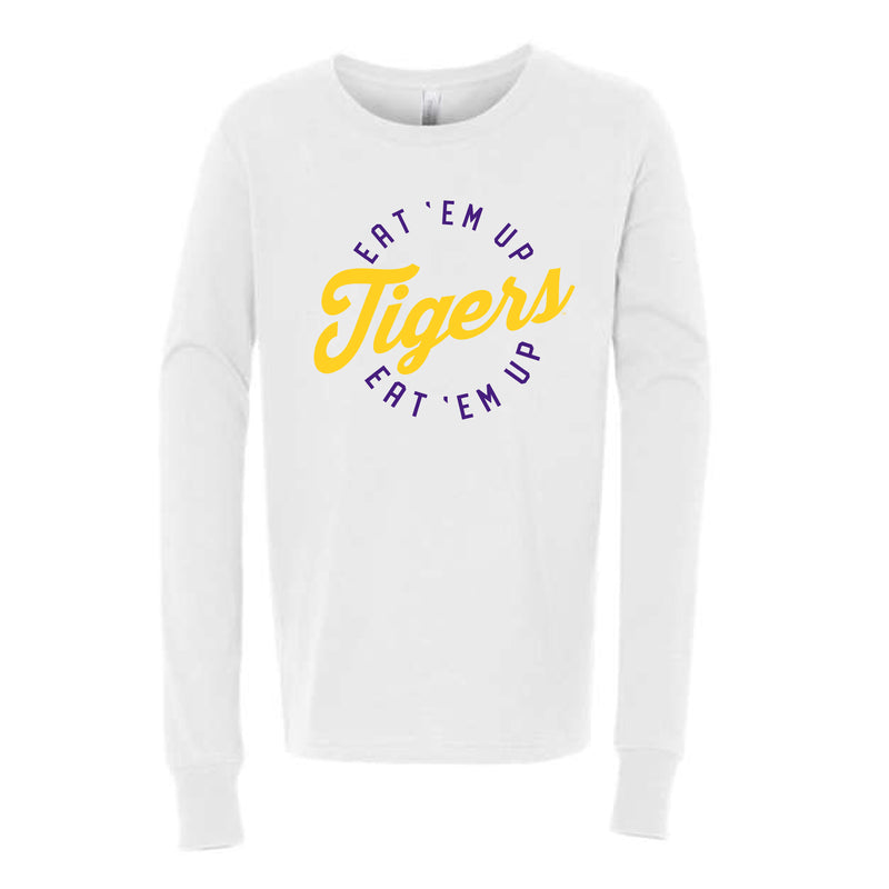 The Eat ‘Em Up Tigers | White Kids Long Sleeve