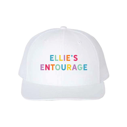 The Ellie's Entourage | Embroidered White YP Trucker Cap