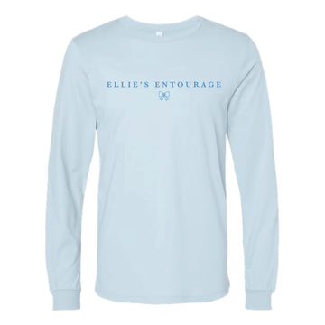 The Ellie's Serif | Baby Blue Long Sleeve Tee