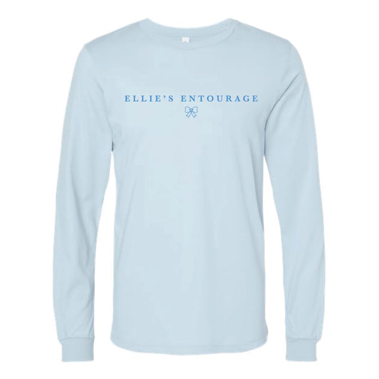 The Ellie's Serif | Baby Blue Long Sleeve Tee