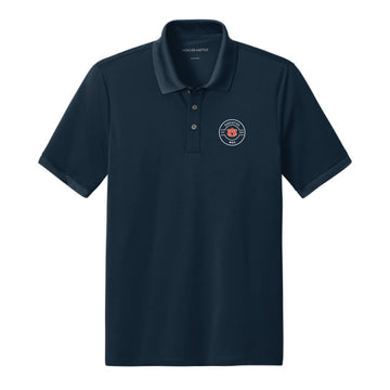 The EMBA Circle | Adult Embroidered Navy Performance Polo