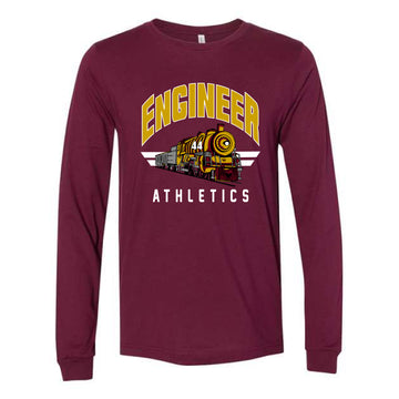The Engineer Athletics | Adult Maroon Long Sleeve Tee