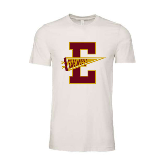 The Engineers Pennant | Adult Vintage White Tee