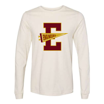The Engineers Pennant | Adult Natural Long Sleeve Tee