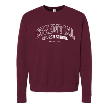 The Essential Arch | Maroon Crewneck Sweatshirt