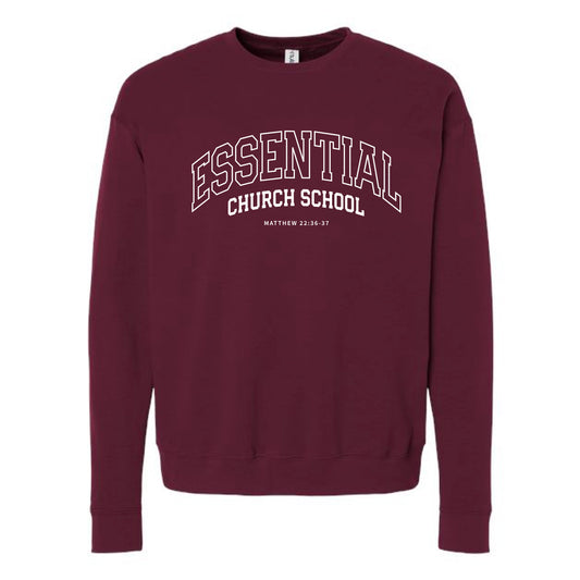 The Essential Arch | Maroon Crewneck Sweatshirt