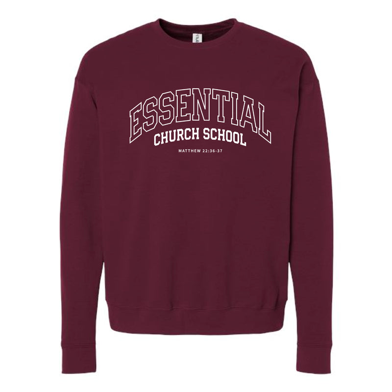 The Essential Arch | Maroon Crewneck Sweatshirt