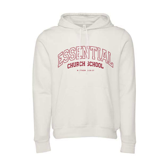 The Essential Arch | Vintage White Fleece Hoodie