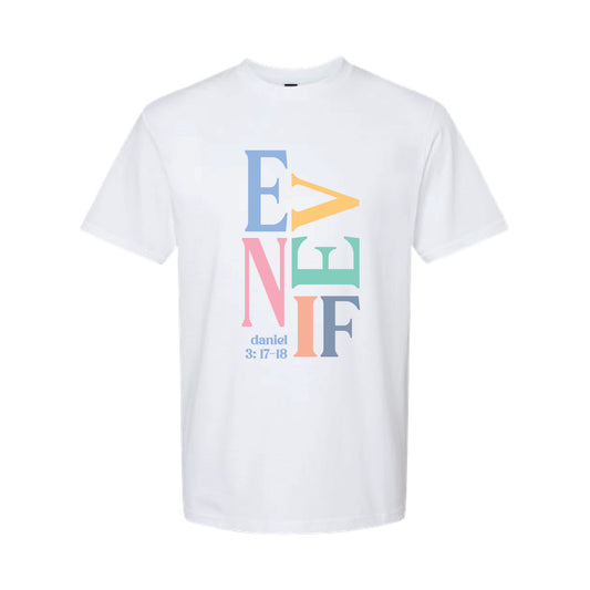 The Even If Colorful | White Tee