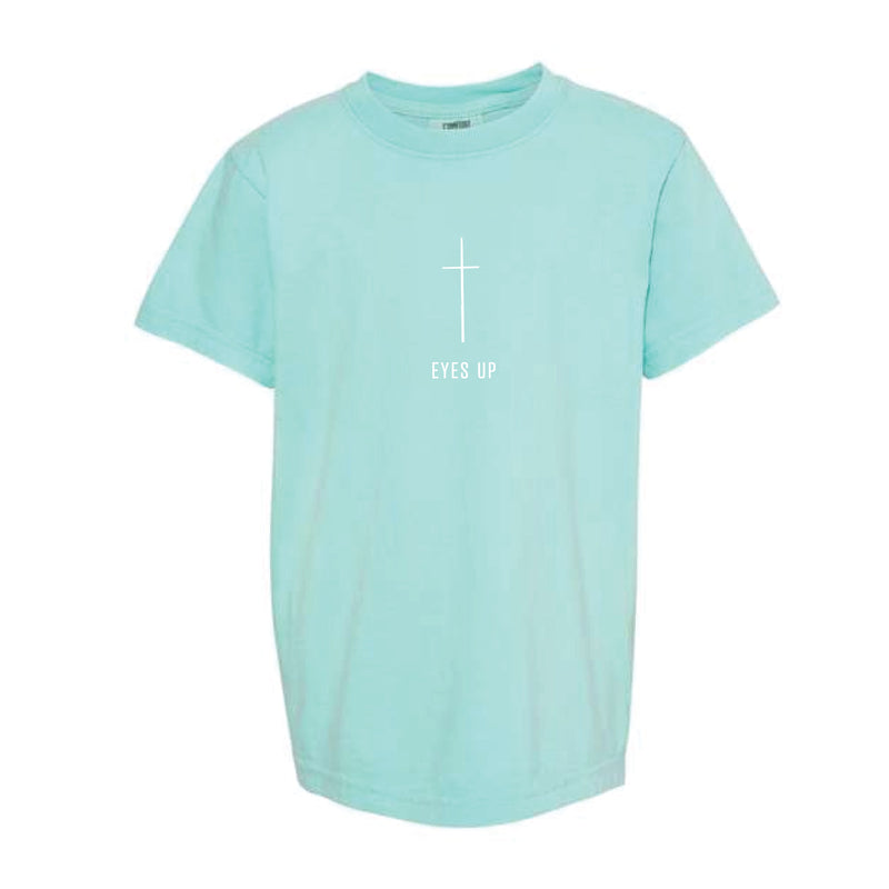 The Eyes Up + Cross | Chalky Mint Youth Tee