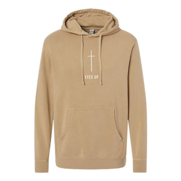 The Eyes Up + Cross | Pigment Sandstone Hooded Sweatshirt