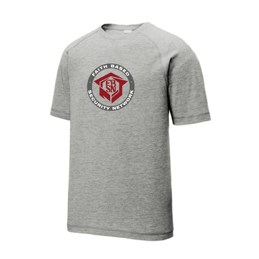 The FBSN Circle Logo | Light Grey Heather Tri-Blend Wicking Raglan Tee