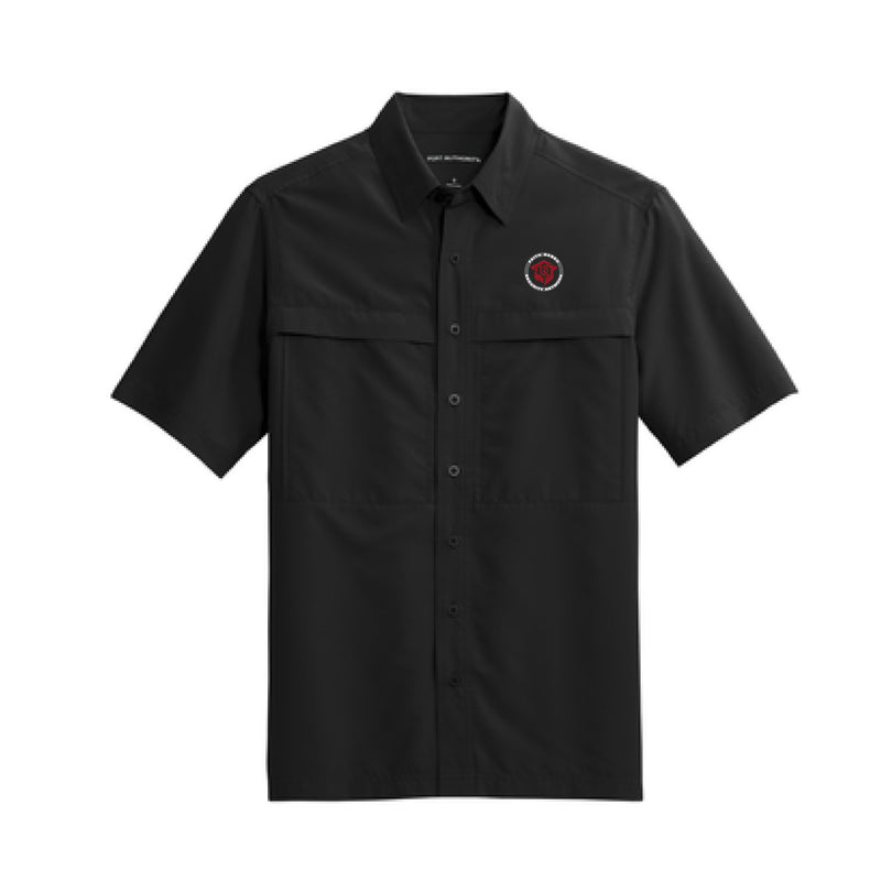 The FBSN Circle Logo | Embroidered Deep Black UV Daybreak Shirt