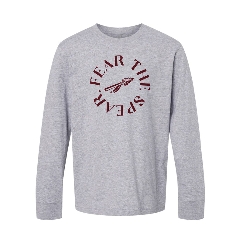 The Fear the Spear | Heather Grey Youth Long Sleeve Tee