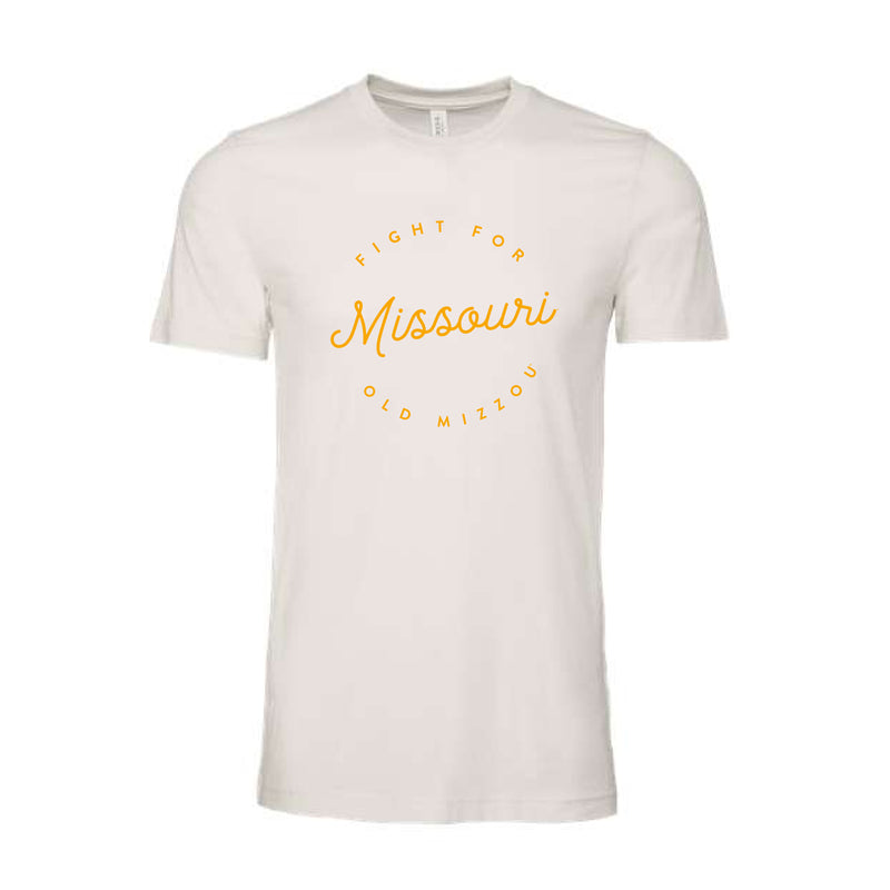 The Fight for Old Missouri Script Circle | Vintage White Tee