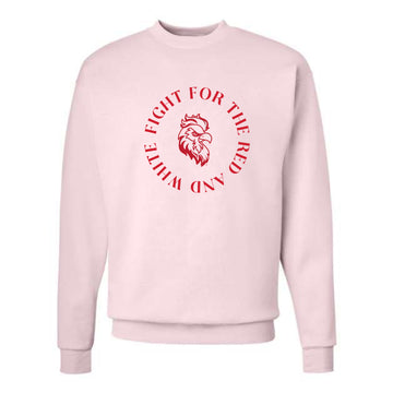 The Fight For The Red and White | Pale Pink Sweatshirt