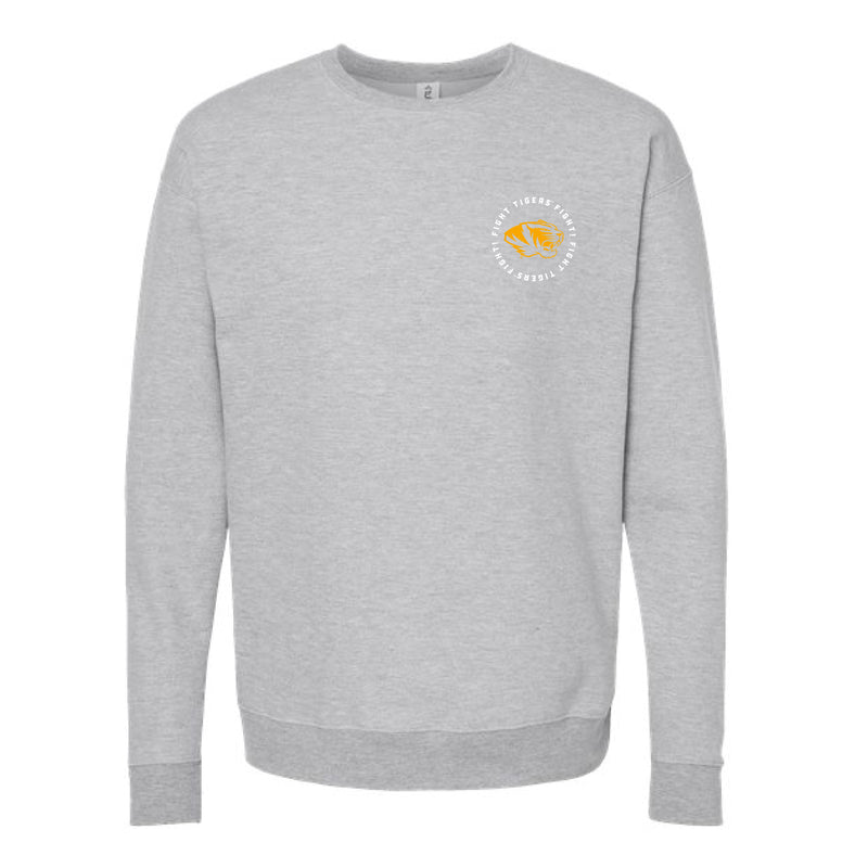 The Fight Tigers Fight Spirit Circle | Heather Grey Sweatshirt