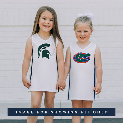 The Michigan State University | White V-Neck Cheer Dress