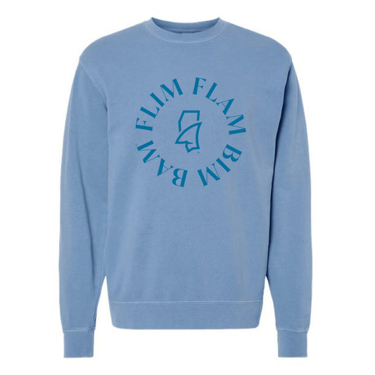 The Flim Flam Bim Bam Circle | Pigment Light Blue Sweatshirt