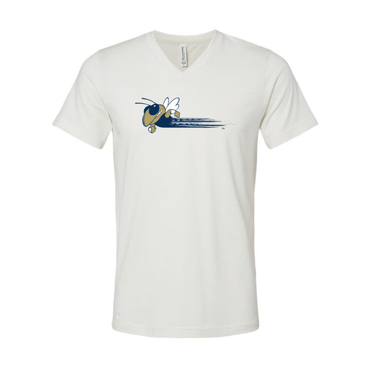 The Flying Buzz | Vintage White V-Neck Tee