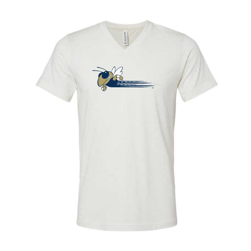 The Flying Buzz | Vintage White V-Neck Tee