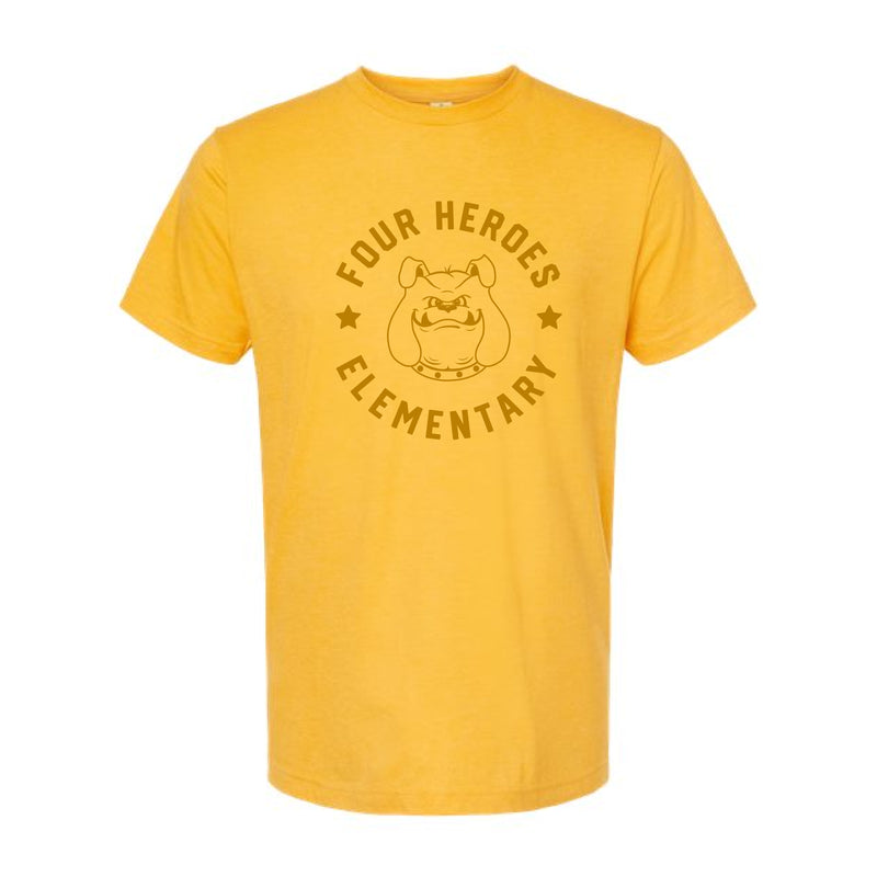 The Four Heroes Circle | Heather Mellow Yellow Oversized Tee