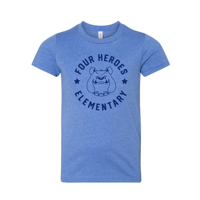 The Four Heroes Circle | Heather Columbia Blue Youth Tee