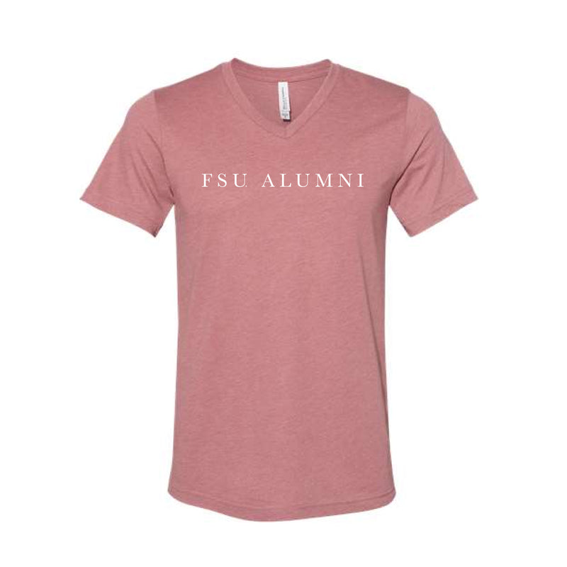 The FSU Alumni Serif | Heather Mauve V-Neck Tee