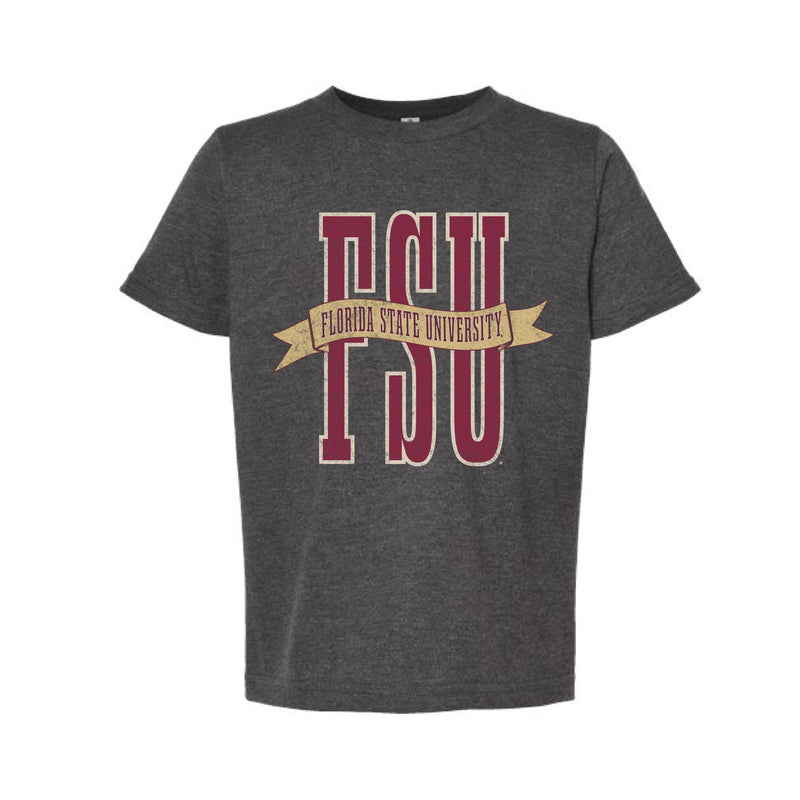 The FSU Banner | Youth Heather Charcoal Tee