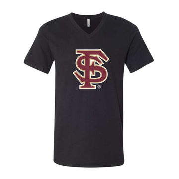 The FSU Logo | Vintage Black V-Neck Tee
