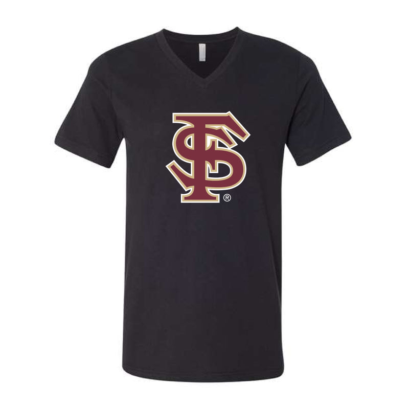 The FSU Logo | Vintage Black V-Neck Tee