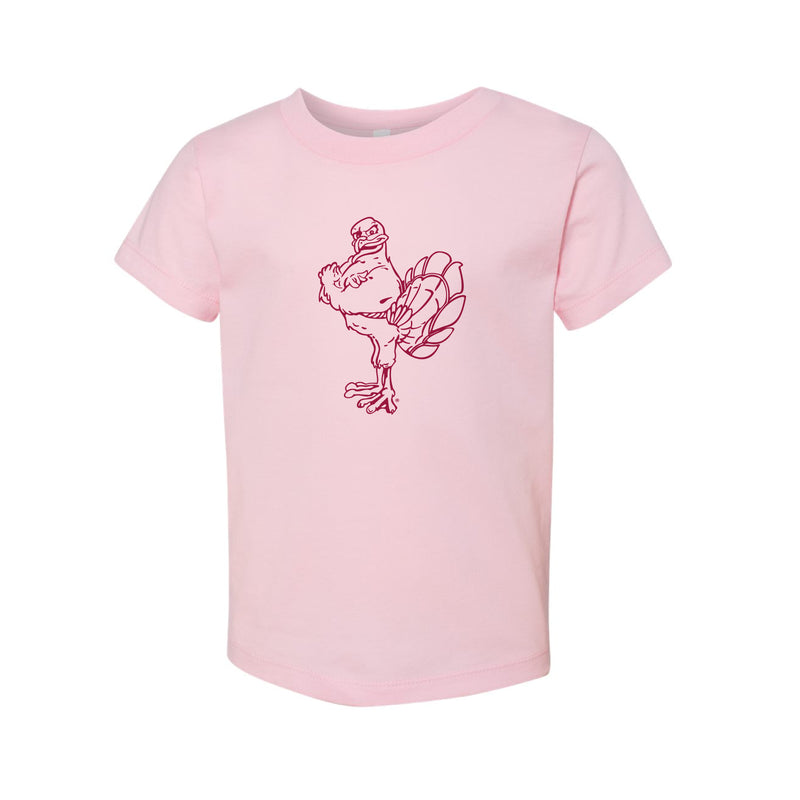 The Full Body Hokie Outline | Toddler Pink Tee