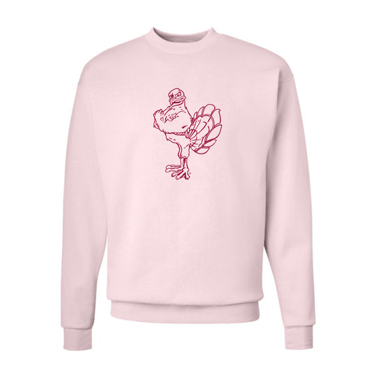 The Full Body Hokie Outline | Pale Pink Sweatshirt