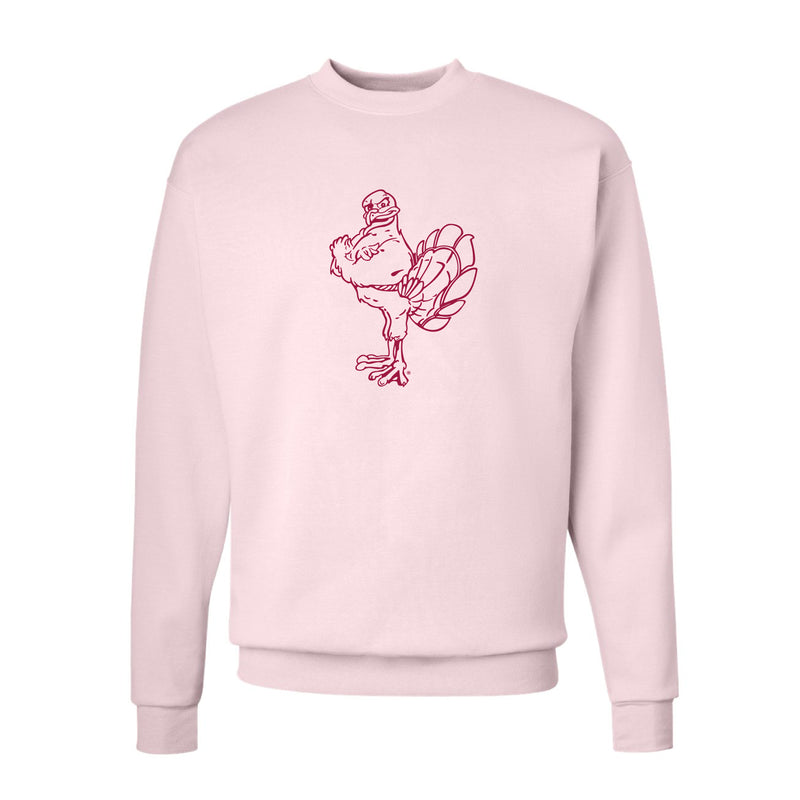 The Full Body Hokie Outline | Pale Pink Sweatshirt