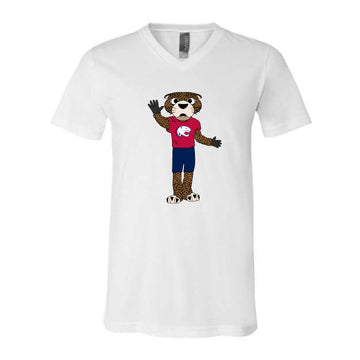 The Full Body South Paw | Adult White V-Neck Tee