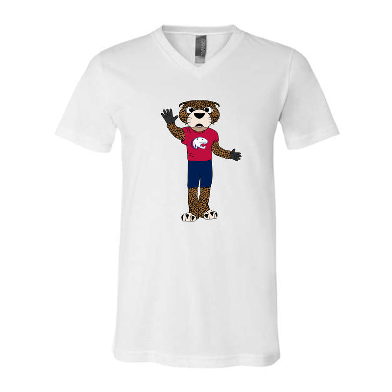 The Full Body South Paw | Adult White V-Neck Tee