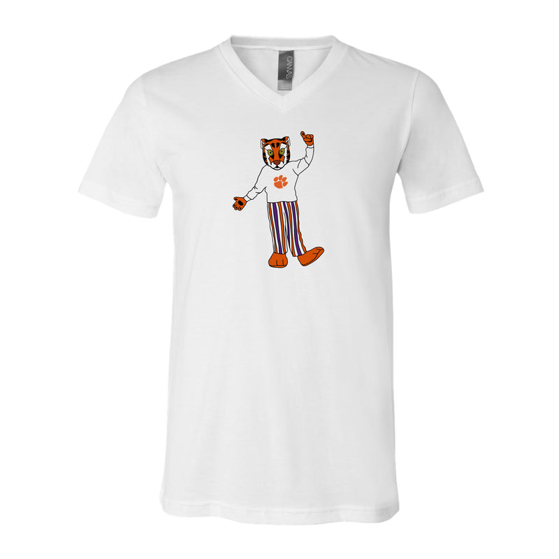 The Full Body Tiger | White V-Neck Tee