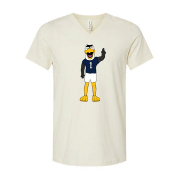 The Full Body Watercolor Gus | Natural V-Neck Tee