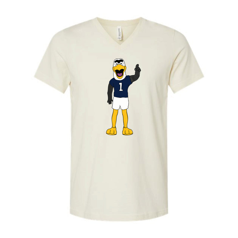 The Full Body Watercolor Gus | Natural V-Neck Tee