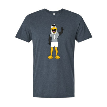The Full Body Watercolor Gus | Heather Navy Blue Tee