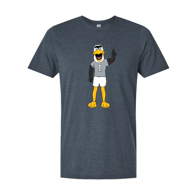 The Full Body Watercolor Gus | Heather Navy Blue Tee